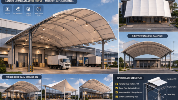 Jasa Pembuatan Kanopi Membran di Balangan Kalimantan Selatan Profesional & Bergaransi
