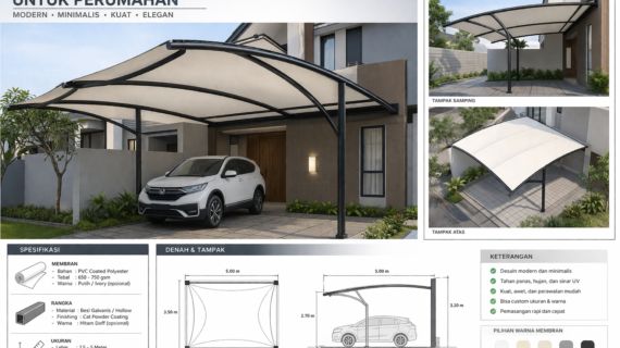 Jasa Pembuatan Kanopi Membran di Sukabumi Jawa Barat, Solusi Modern untuk Rumah dan Bisnis
