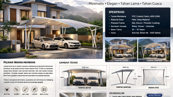 Jasa Pembuatan Kanopi Membran di Cianjur Jawa Barat, Solusi Kanopi Modern yang Kuat dan Elegan