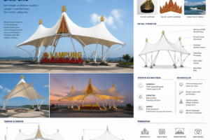 Jasa Pembuatan Kanopi Membran di Bumi Waras Lampung untuk Tampilan Modern dan Elegan
