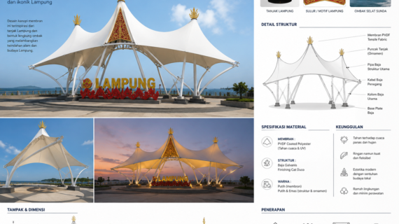 Jasa Pembuatan Kanopi Membran di Bumi Waras Lampung untuk Tampilan Modern dan Elegan