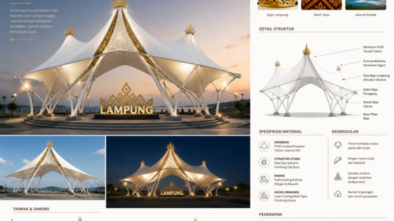Jasa Pembuatan Kanopi Membran di Kabupaten Tulang Bawang Lampung dengan Desain Modern dan Berkualitas