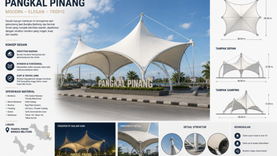 Jasa Pembuatan Kanopi Membran di Pangkal Pinang Bangka Belitung, Solusi Modern untuk Tampilan Bangunan Lebih Elegan