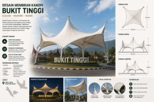 Jasa Pembuatan Kanopi Membran di Bukit Tinggi Sumatera Barat untuk Tampilan Bangunan Lebih Modern dan Elegan