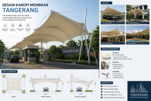 Jasa Pembuatan Kanopi Membran di Ciledug Kota Tangerang – Solusi Modern, Elegan & Tahan Lama