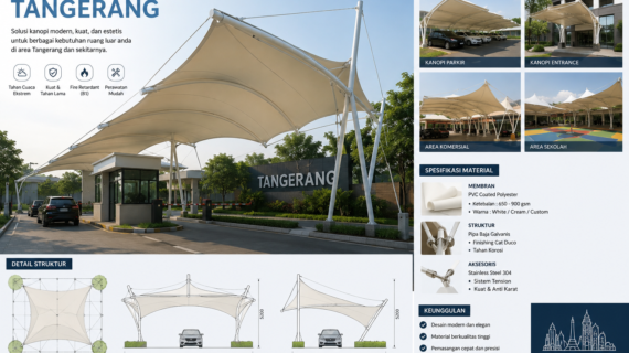 Jasa Pembuatan Kanopi Membran di Ciledug Kota Tangerang – Solusi Modern, Elegan & Tahan Lama