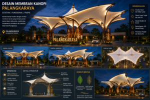 Jasa Pembuatan Kanopi Membran di Pahandut Palangkaraya, Desain Modern dengan Kualitas Terbaik